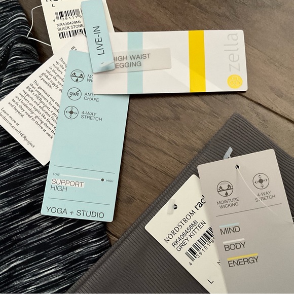 BUNDLE- NWT Zella Yoga Pants & City Joggers Black Grey Set 2 Pairs of Pants - Picture 5 of 13